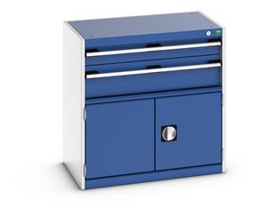 Drawer Cabinet 800 mm high - 2 Drawers, 1 Cupboard 40012013.**